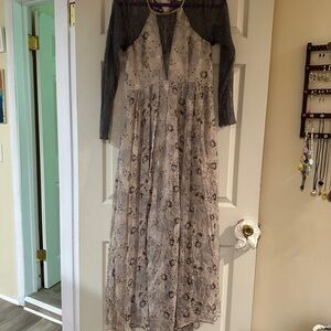 Free People Black and Tan Long Sleeve Sundress *READ DESCRIPTION PLEASE*